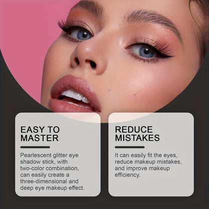 Eye Makeup Assistant - 2 Special Eyeshadow Brushes, Eyeshadow Tools, Quick Makeup Templates, Eyeshadow Molds, Suitable for Female Beginners, Help You Achieve Professional Effects with Minimal Effort, Make Up Anytime and Anywh