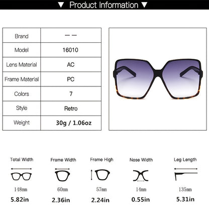 Women's Oversized Shield Fashion Glasses with Gradient Dark to Light Lenses, Lightweight Plastic Frame for & Fashion Accessories, Stylish Protection Eyewear, Trendy Women