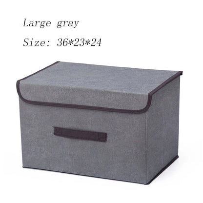 1–2PCS Foldable Underwear Storage Box – Dustproof Non-Woven Clothing Organizer for Home
