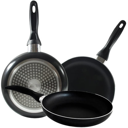 San Ignacio 8PCS Nonstick Cookware Set, Induction Ready Aluminum Pots & Pans Set – Black