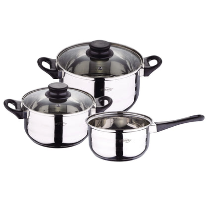 San Ignacio 8PCS Nonstick Cookware Set, Induction Ready Aluminum Pots & Pans Set – Black