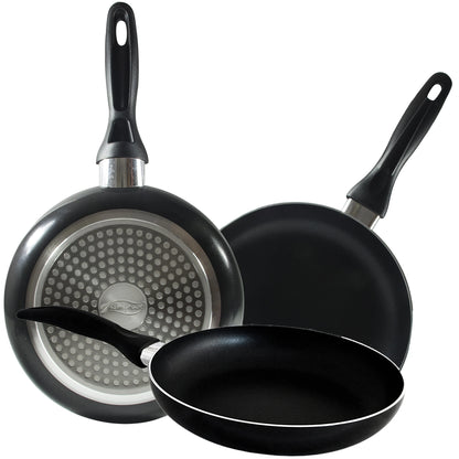 San Ignacio 8PCS Nonstick Cookware Set, Induction Ready Aluminum Pots & Pans Set – Black