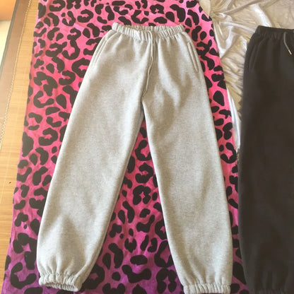 Women’s Fleece Hoodie and Jogger Pants 2-Piece Tracksuit Set, Warm Solid Color Sweat Suit for Fall and Winter Casual Sports Outfit