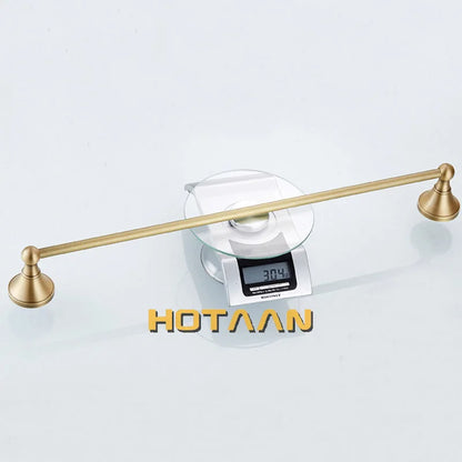 Luxury Solid Brass Bathroom Accessories Set, Antique Brass Towel Bar, Paper Holder, Towel Ring & Robe Hook