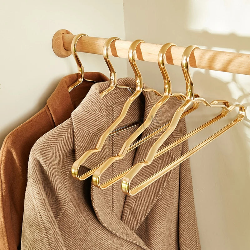 Aluminum Alloy Clothes Hangers (5/10PCS) – Anti-Slip Coat Hangers for Drying & Wardrobe Space Saving