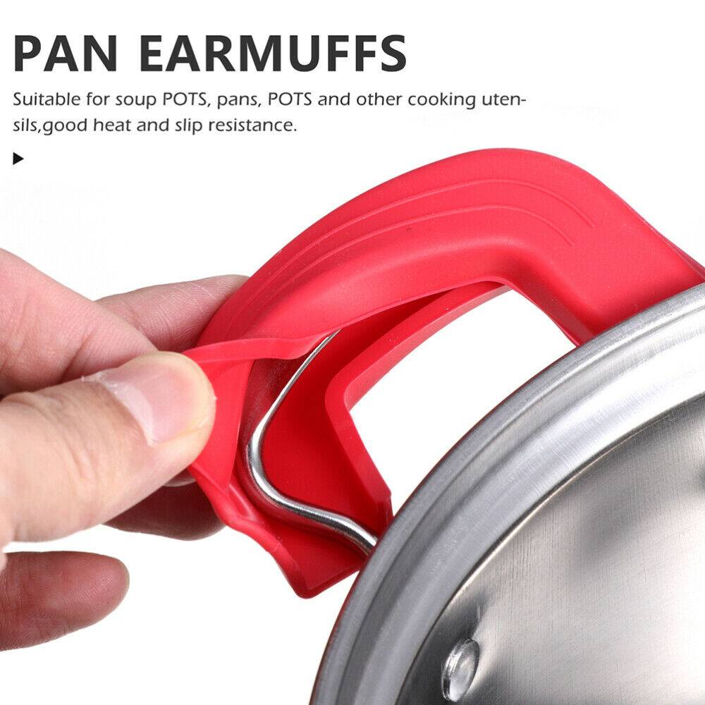 2PCS Silicone Handle Holder – Heat Resistant Cookware Handle Covers Pot Sleeve Grip for Cast Iron Skillet
