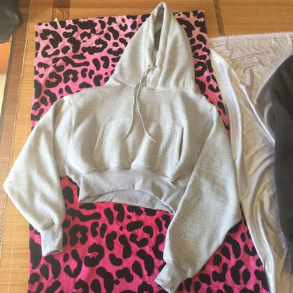 Women’s Fleece Hoodie and Jogger Pants 2-Piece Tracksuit Set, Warm Solid Color Sweat Suit for Fall and Winter Casual Sports Outfit