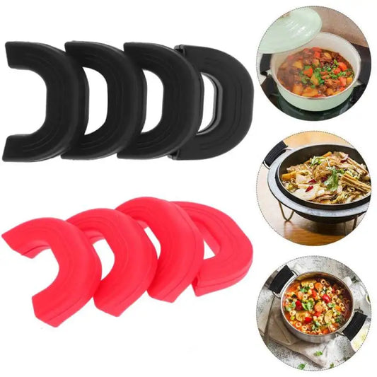 2PCS Silicone Handle Holder – Heat Resistant Cookware Handle Covers Pot Sleeve Grip for Cast Iron Skillet