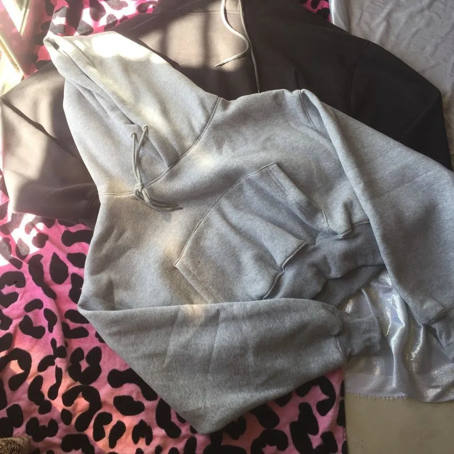 Women’s Fleece Hoodie and Jogger Pants 2-Piece Tracksuit Set, Warm Solid Color Sweat Suit for Fall and Winter Casual Sports Outfit