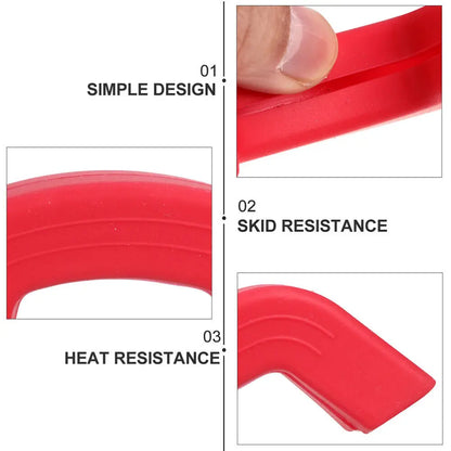 2PCS Silicone Handle Holder – Heat Resistant Cookware Handle Covers Pot Sleeve Grip for Cast Iron Skillet
