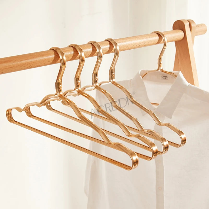 Aluminum Alloy Clothes Hangers (5/10PCS) – Anti-Slip Coat Hangers for Drying & Wardrobe Space Saving