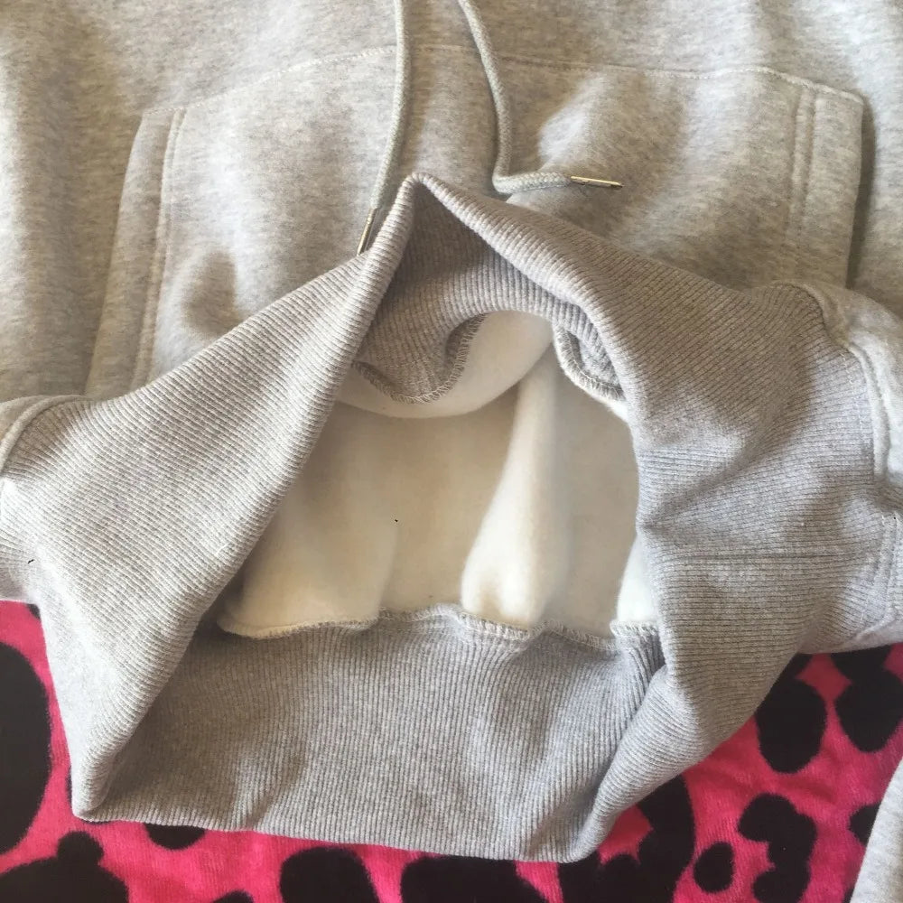 Women’s Fleece Hoodie and Jogger Pants 2-Piece Tracksuit Set, Warm Solid Color Sweat Suit for Fall and Winter Casual Sports Outfit
