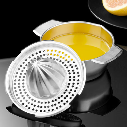 304 Stainless Steel Manual Fruit Juicer – Portable Lemon & Orange Hand Press Juicer for Kitchen