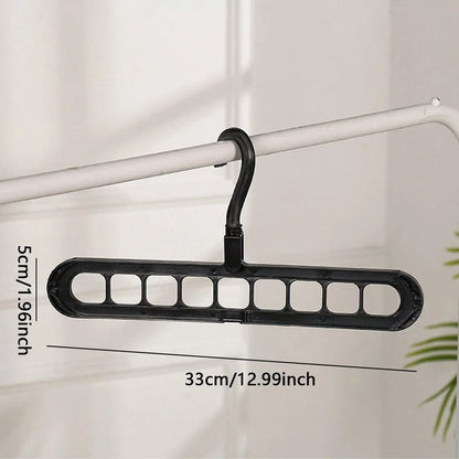 Solid Wood Multi-Hook Clothes Hanger – Vintage Wooden Organizer with 8 Hooks for Underwear & Accessories