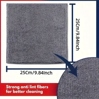 Thickened Microfiber Cleaning Cloths – Lint-Free Reusable Absorbent Towels for Car Windows and Household Cleaning