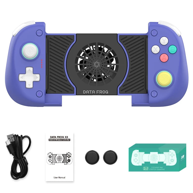 DATA FROG X3 Wireless Game Controller for Android, Switch, and PC, Bluetooth Mobile Gaming Gamepad with Hall-Linear Triggers for PUBG, COD, FIFA, and Mobile Games