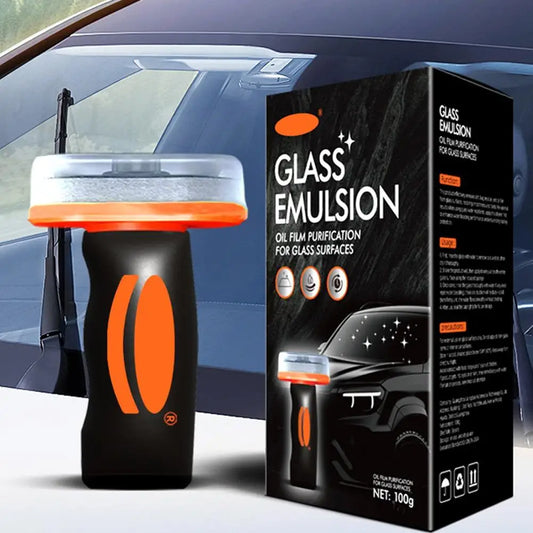 Handheld Glass Emulsion Oil Film Remover – Car Windshield Cleaner for Front, Side, and Rear Auto Glass