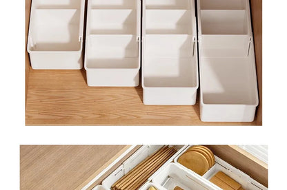 Extendable Drawer Organizer with Adjustable Dividers – Multi-Purpose Storage Box for Home, Office & Kitchen