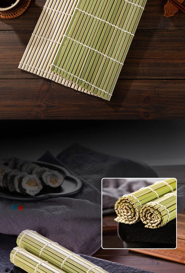 DIY Bamboo Sushi Maker Rolling Mat – Sushi Tools Rice Roller Hand Maker Kitchen Gadget