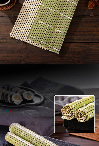 DIY Bamboo Sushi Maker Rolling Mat – Sushi Tools Rice Roller Hand Maker Kitchen Gadget