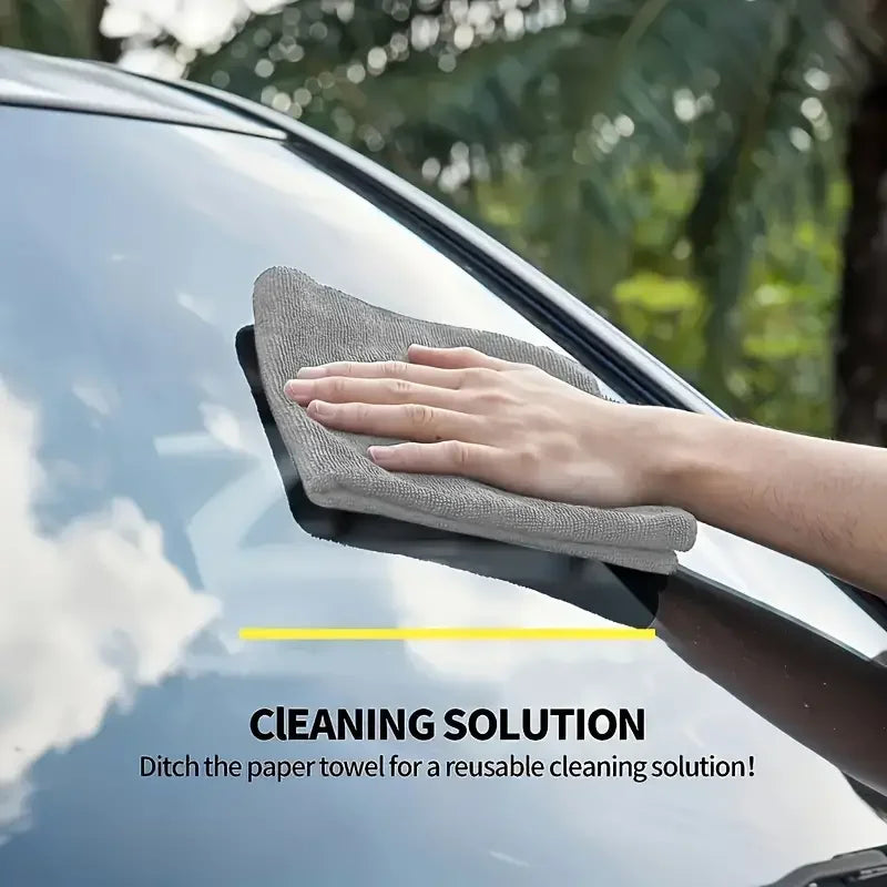 Thickened Microfiber Cleaning Cloths – Lint-Free Reusable Absorbent Towels for Car Windows and Household Cleaning