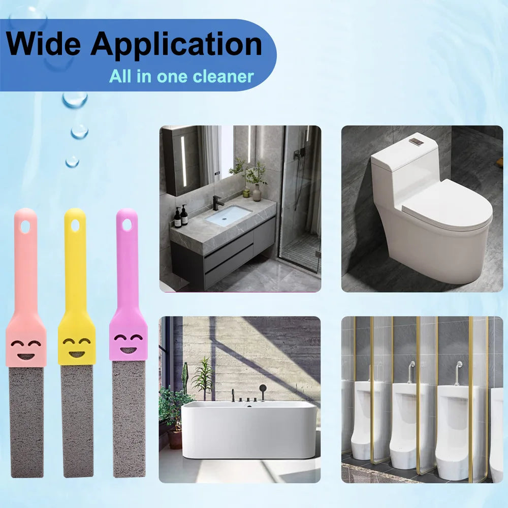 Pumice Stone Cleaning Stick – Toilet Seat Limescale Rust Stain Dirt Removal Brush for Bathroom Tile Sink Household Cleaning