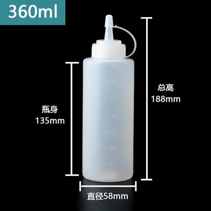 Large Squeeze Condiment Bottles with Nozzles – Ketchup, BBQ Sauce, Olive Oil Dispenser Squeeze Bottles Kitchen Gadget