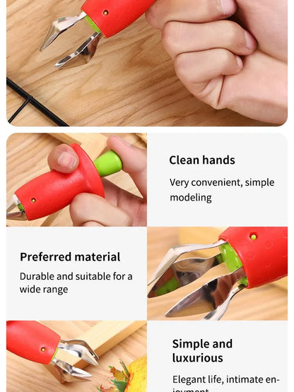 1pc Strawberry Stem Remover Tomato Stem Remover Pineapple Hole Seed Remover Vegetable Cutter Kitchen Gadget