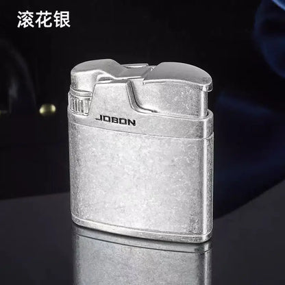 New JOBON Embossed Butane Gas Lighter Jet Metal Windproof Torch Cigarette Cigar Lighter Retro Press Ignition Smoking Accessories
