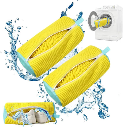 Shoe Washing Bag for Washing Machine – Zippered Laundry Cleaning Bag with Soft Fibers for Sneakers