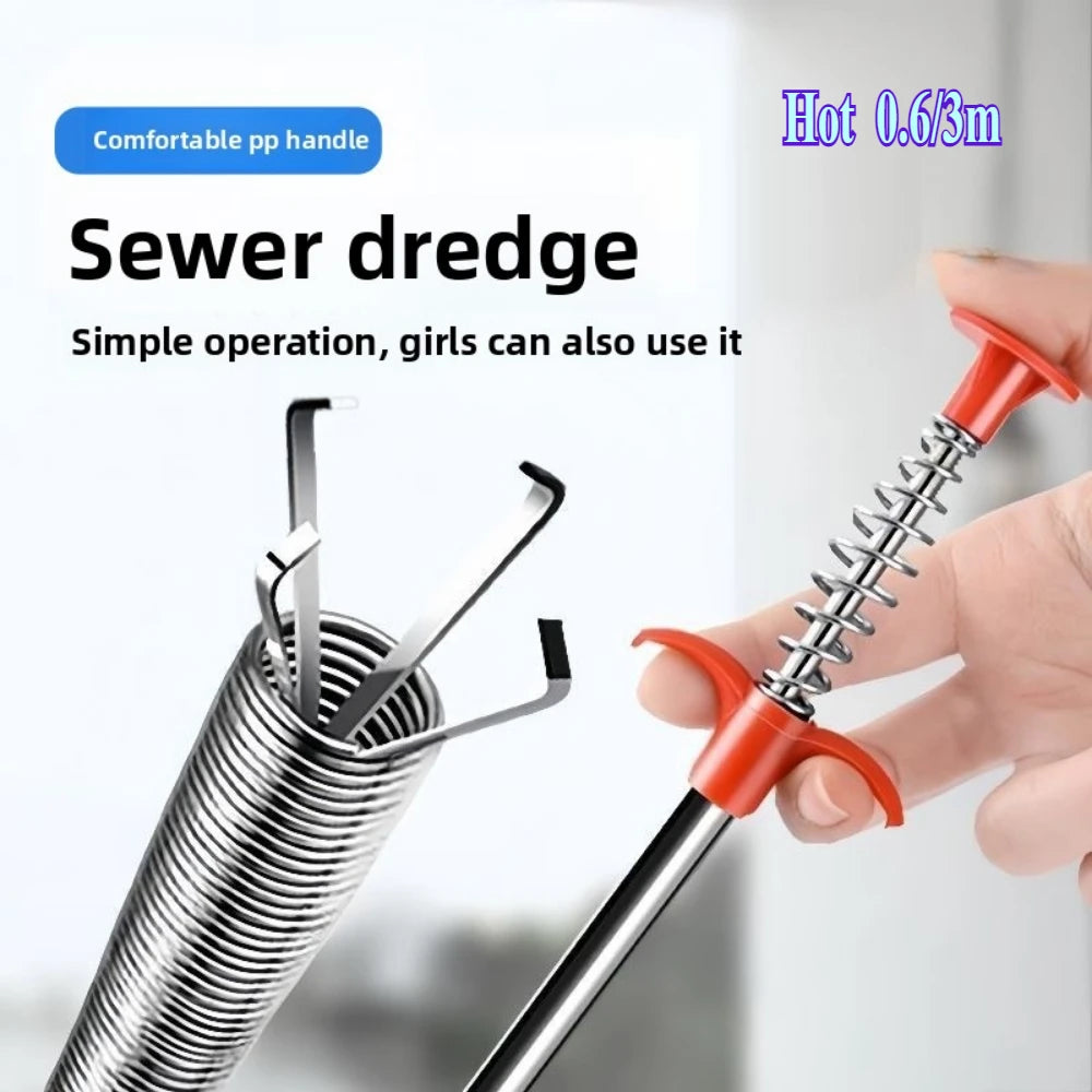 Sewage Pipe Cleaning Tool Drain Unclogger – Professional Pipe Plunger Drain Clog Remover for Clogged Toilets