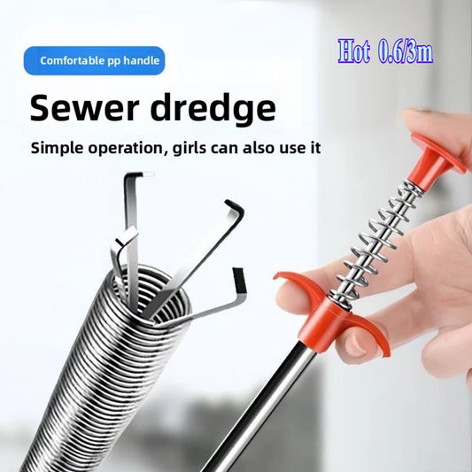 Sewage Pipe Cleaning Tool Drain Unclogger – Professional Pipe Plunger Drain Clog Remover for Clogged Toilets