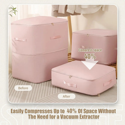 Self-Compression Storage Bag, Ultra Space-Saving Organizer for Clothing, Comforters & Bedding (1PC)