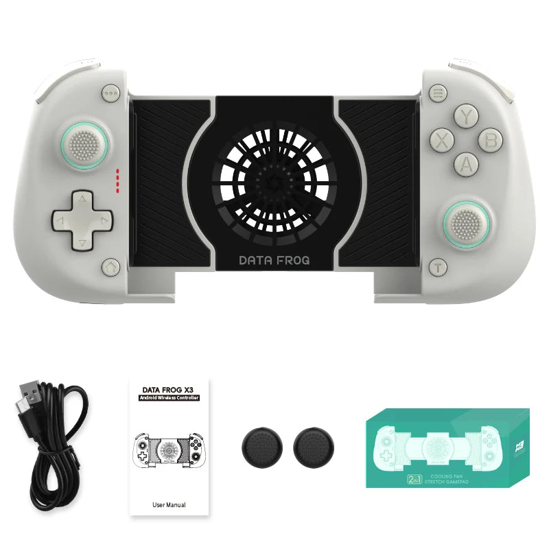 DATA FROG X3 Wireless Game Controller for Android, Switch, and PC, Bluetooth Mobile Gaming Gamepad with Hall-Linear Triggers for PUBG, COD, FIFA, and Mobile Games