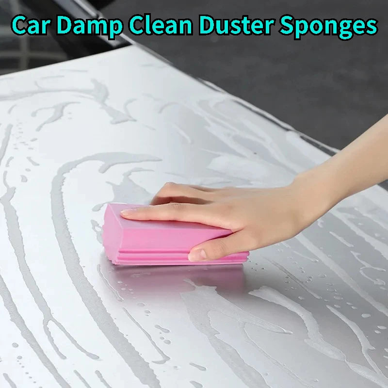 Car Damp Clean Duster Sponge – Reusable Eraser Brush for Auto, Blinds, Kitchen, and Window Cleaning
