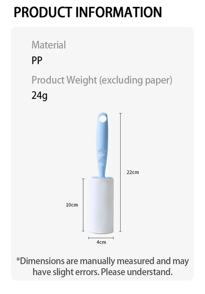 Lint Roller with Refills – Pet Hair Remover Brush for Clothes, Sofa, and Dust Cleaning