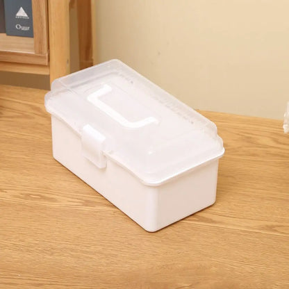 2/3 Layer Large Capacity Foldable Storage Box, Multifunctional Plastic Organizer for Makeup, Jewelry, Hairpins & Nail Art