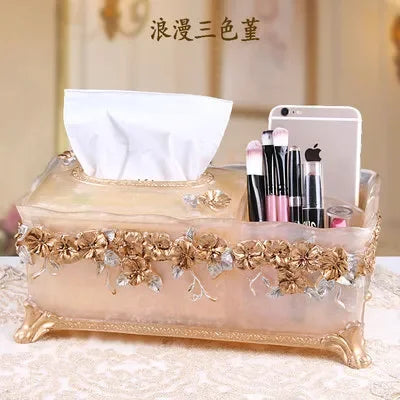5-Piece Resin Bathroom Accessory Set, European Retro Toilet Set with Soap Dispenser, Tissue Holder, Toilet Brush & Cotton Swab Box