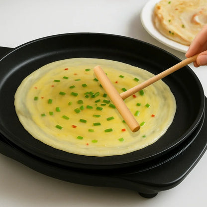 T-Shaped Bamboo Pancake Spatula – Round Head Cooking Tool for Eggs, Pancakes, and Baking