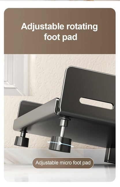 3-Tier Spice Storage Rack for Countertop, Adjustable Metal Kitchen Organizer Shelf for Cabinet & Pantry – Black