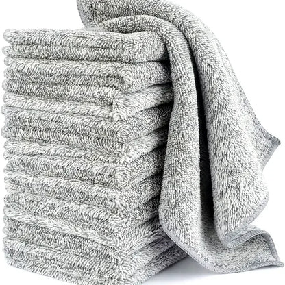 Thickened Microfiber Cleaning Cloths – Lint-Free Reusable Absorbent Towels for Car Windows and Household Cleaning