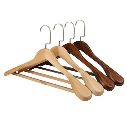 Wide Shoulder Wooden Clothes Hanger – Heavy-Duty Suit & Coat Hanger for Wardrobe Storage