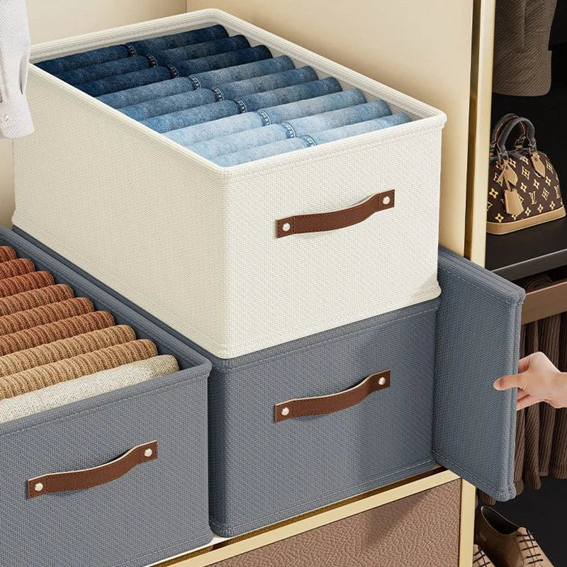 Oxford Fabric Storage Basket – Uncovered Clothing & Toy Organizer Box for Bedroom & Cabinet