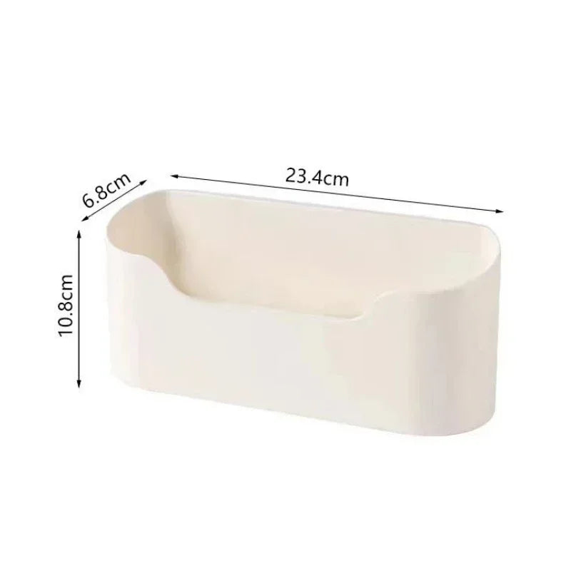 Wall-Mounted Adhesive Storage Rack – Multifunctional Cabinet Door & Under-Sink Organizer for Kitchen & Bathroom