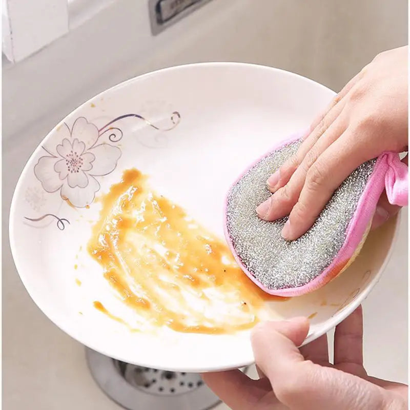 Double-Sided Dishwashing Sponge – Reusable Dish Wash Sponge for Pans, Pots, and Kitchen Cleaning