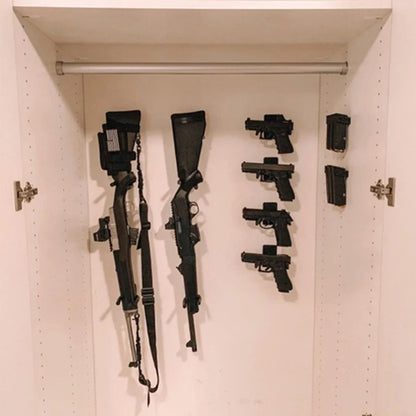 Adjustable Wall Mount Gun Rack – Multi-Purpose Rifle, Shotgun & Guitar Hook Storage Display Holder