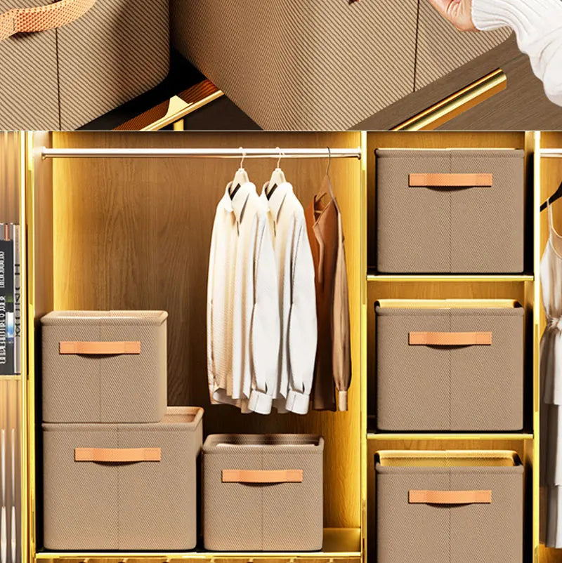 Thickened Foldable Clothes Storage Box – Versatile Closet & Drawer Organizer with Reinforced Handles