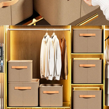 Thickened Foldable Clothes Storage Box – Versatile Closet & Drawer Organizer with Reinforced Handles