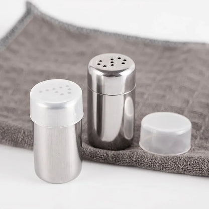 Food-Grade Stainless Steel Spice Jar – Mini Portable Salt and Pepper Shaker Leak-Proof for Camping and Picnic