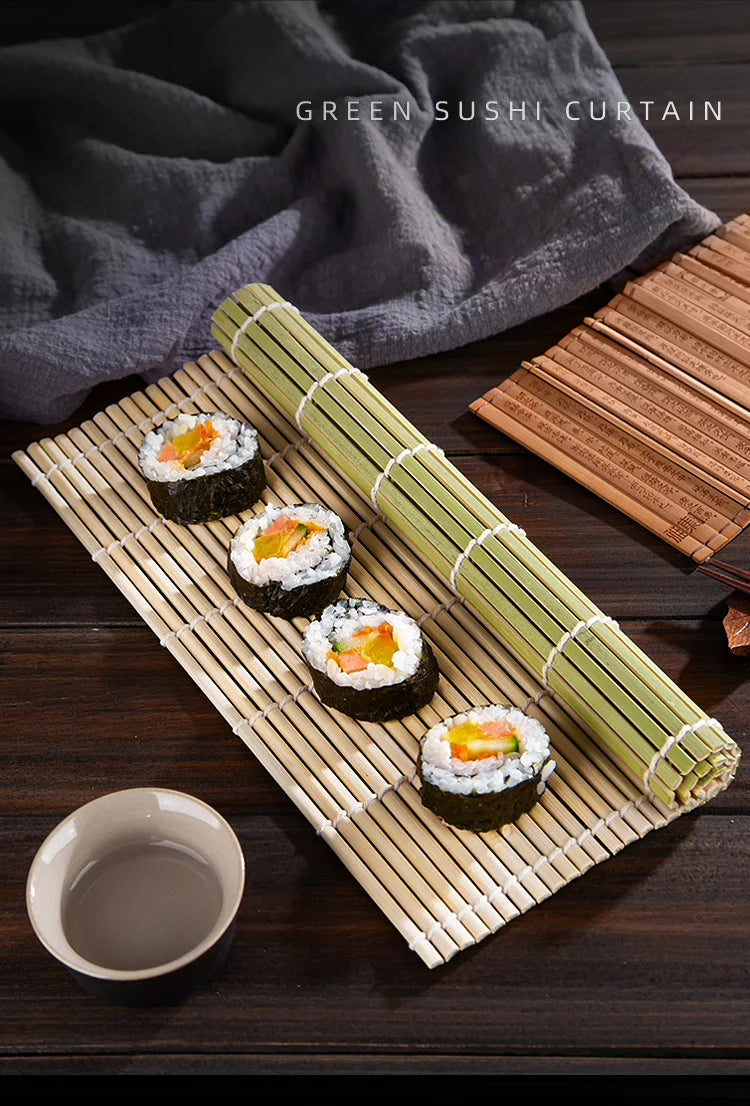 DIY Bamboo Sushi Maker Rolling Mat – Sushi Tools Rice Roller Hand Maker Kitchen Gadget